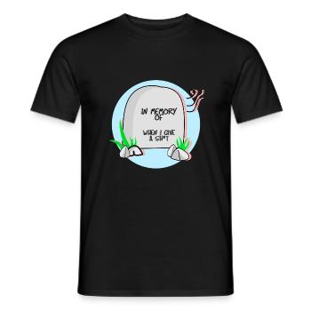in memory of when i give a sh * t - Men's T-Shirt - black - Front - AI Model Male 178 light (178cm)