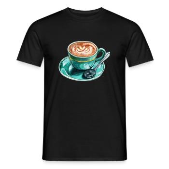 Latte Macchiato - T-shirt homme - noir - Devant - AI Model Male 178 light (178cm)
