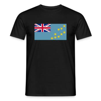 Tuvalu Flagg - Männer T-Shirt - Schwarz - Vorne - AI Model Male 178 light (178cm)