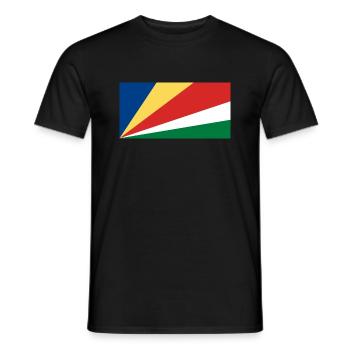 Seychellen Flagge - Männer T-Shirt - Schwarz - Vorne - AI Model Male 178 light (178cm)