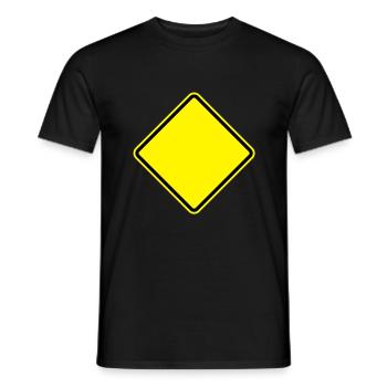 yellow_shield__f2 - T-shirt homme - noir - Devant - AI Model Male 178 light (178cm)