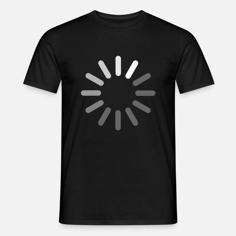Buffering - loading - symbol - PrintShirt at - Männer T-Shirt - Schwarz