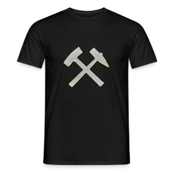 Good luck! Logo Mallet and Iron Jewelry Bling - Men's T-Shirt - black - Front - AI Model Male 178 light (178cm)