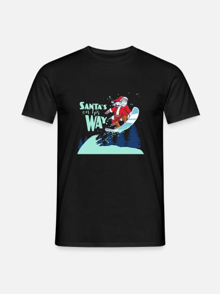 SANTAS ON HIS WAY - Men's T-Shirt - black
