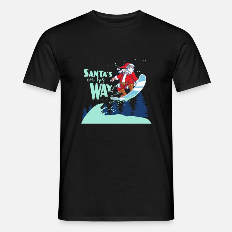 SANTAS ON HIS WAY - Männer T-Shirt - Schwarz