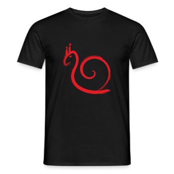 escargot - T-shirt homme - noir - Devant - AI Model Male 178 light (178cm)