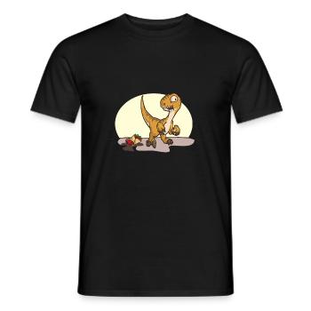 Wraptor Raptor Dinosaur Dino Tortilla Burrito - Men's T-Shirt - black - Front - AI Model Male 178 light (178cm)