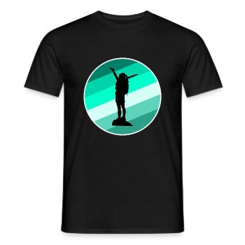 travel - Men's T-Shirt - black - Front - AI Model Male 178 light (178cm)