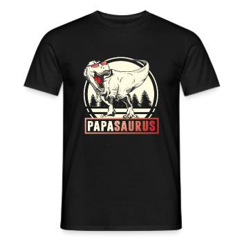 PAPASAURUS - T-shirt homme - noir - Devant - AI Model Male 178 light (178cm)