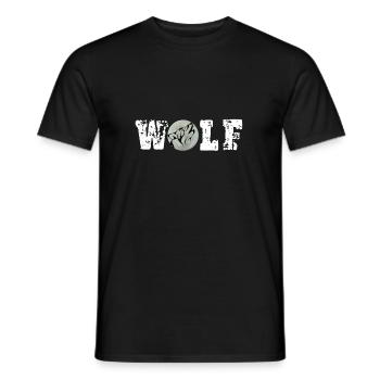 Wolf Moon moon - Men's T-Shirt - black - Front - AI Model Male 178 light (178cm)