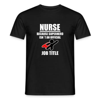 Nurse Medicine Nurse funny doctor's assistant - Men's T-Shirt - black - Front - AI Model Male 178 light (178cm)