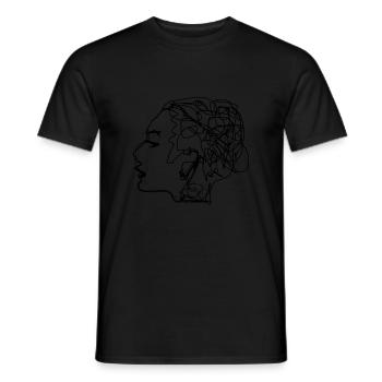 Psychology Human - Men's T-Shirt - black - Front - AI Model Male 178 light (178cm)