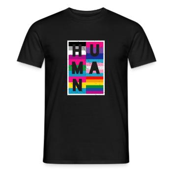 Human Mensch - Männer T-Shirt - Schwarz - Vorne - AI Model Male 178 light (178cm)