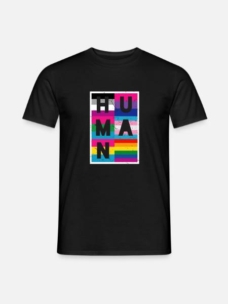 Human Mensch - Männer T-Shirt - Schwarz