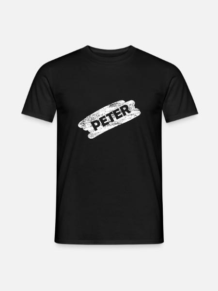 Peter Kunst Geschenk Style - Männer T-Shirt - Schwarz