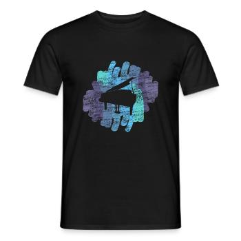 Piano Piano Instrument Musique Jeux de musique - T-shirt homme - noir - Devant - AI Model Male 178 light (178cm)