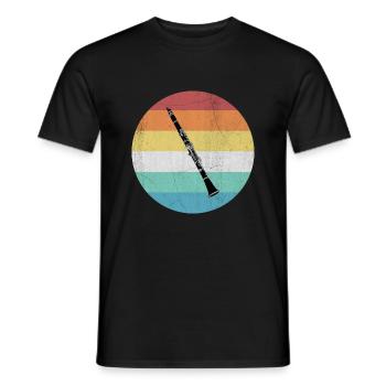 clarinet - Men's T-Shirt - black - Front - AI Model Male 178 light (178cm)