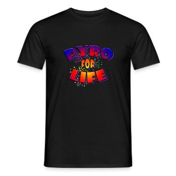 Fireworks New Year's Eve Pyro for life - Men's T-Shirt - black - Front - AI Model Male 178 light (178cm)