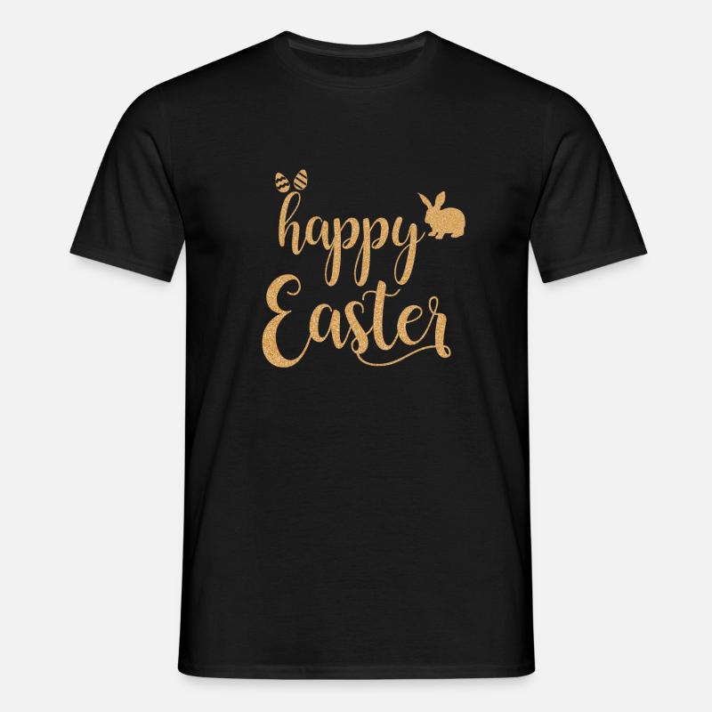 happy easter - Männer T-Shirt - Schwarz