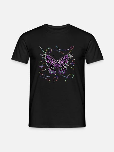 Schmetterling - Männer T-Shirt - Schwarz