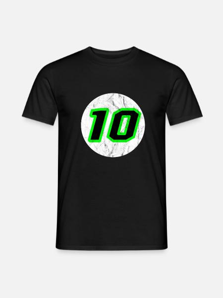 10 - Männer T-Shirt - Schwarz