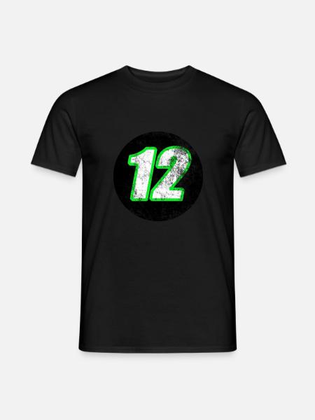 Washed out car number 12 T-shirt - Men's T-Shirt - black