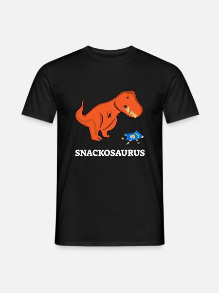 SNACKOSAURUS - Männer T-Shirt - Schwarz
