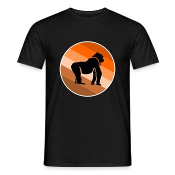 gorilla - Men's T-Shirt - black - Front - AI Model Male 178 light (178cm)