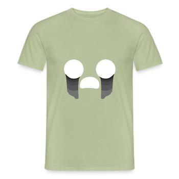 Trauriges Gesicht - Männer T-Shirt - Sage - Vorne - AI Model Male 178 light (178cm)