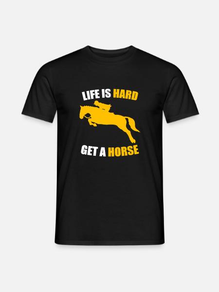 Pferd - Männer T-Shirt - Schwarz