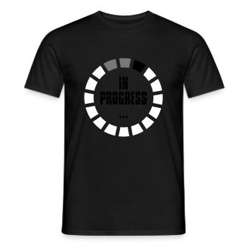 in progress loading zeichen ring kreis lade wird a - Männer T-Shirt - Schwarz - Vorne - AI Model Male 178 light (178cm)