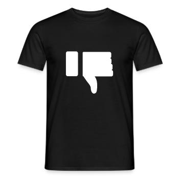 I Dislike social media Icon (Thumbs down) - Männer T-Shirt - Schwarz - Vorne - AI Model Male 178 light (178cm)