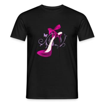 High-Heel - Männer T-Shirt - Schwarz - Vorne - AI Model Male 178 light (178cm)