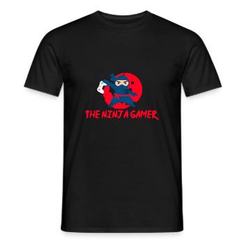 Gamer - The Ninja Gamer - Gift Idea - Men's T-Shirt - black - Front - AI Model Male 178 light (178cm)