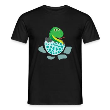 Bébé serpent éclosent - Idée de cadeau - T-shirt homme - noir - Devant - AI Model Male 178 light (178cm)