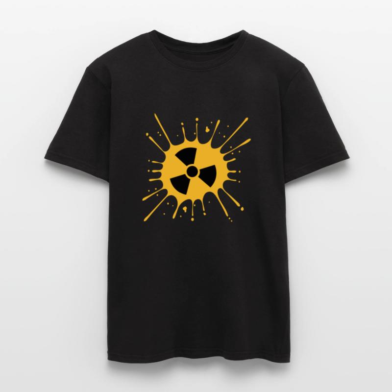 atomic symbol radioactive warning caution note Men's T-Shirt