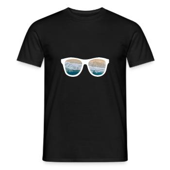 Holiday glasses - Men's T-Shirt - black - Front - AI Model Male 178 light (178cm)