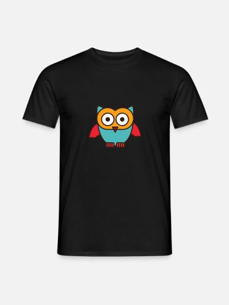 Owls Design - Cute Owl - Men's T-Shirt - black