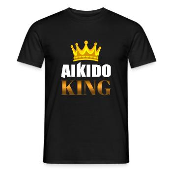 Cadeau de chemise de passe-temps drôle Roi Aikido - T-shirt homme - noir - Devant - AI Model Male 178 light (178cm)
