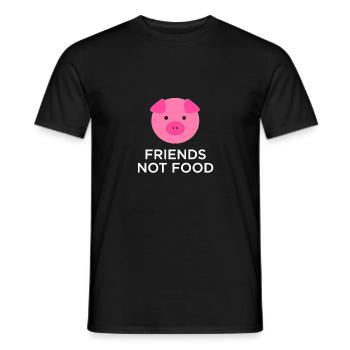 Amis pas cadeau de nourriture - T-shirt homme - noir - Devant - AI Model Male 178 light (178cm)