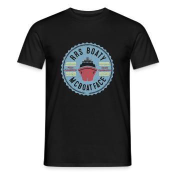 RRS Boaty - Men's T-Shirt - black - Front - AI Model Male 178 light (178cm)