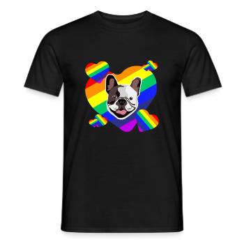 Favorite Dogs French Bulldog - Gift - Men's T-Shirt - black - Front - AI Model Male 178 light (178cm)
