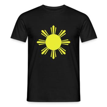 Eight Ray Sun - Men's T-Shirt - black - Front - AI Model Male 178 light (178cm)