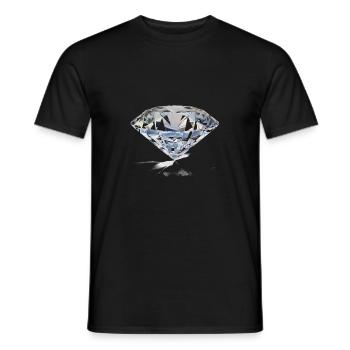 diamant - Männer T-Shirt - Schwarz - Vorne - AI Model Male 178 light (178cm)