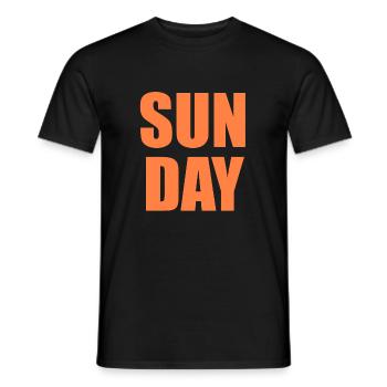Sunday - Dimanche - T-shirt homme - noir - Devant - AI Model Male 178 light (178cm)