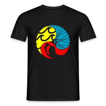 Triathlon - Men's T-Shirt - black - Front - AI Model Male 178 light (178cm)