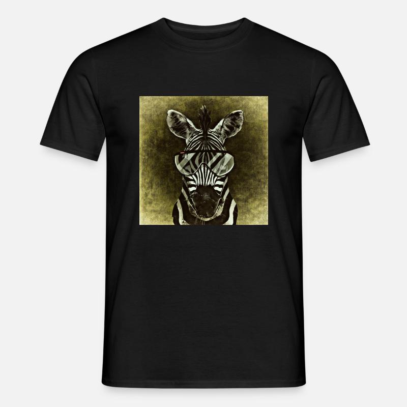 Zebra - Männer T-Shirt - Schwarz