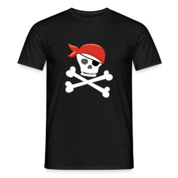 PIRATE - Männer T-Shirt - Schwarz - Vorne - AI Model Male 178 light (178cm)