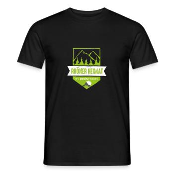 "RHÖNER HEIMAT by RhönTravel" - Shirt - Männer T-Shirt - Schwarz - Vorne - AI Model Male 178 light (178cm)