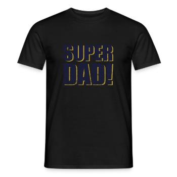 Superdad Family Proud Father Fathers Gift - Men's T-Shirt - black - Front - AI Model Male 178 light (178cm)